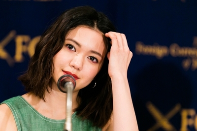 Actress Fumi Nikaido attends a Sneak Preview Screening for the film ''Kako: My Sullen Past'' at the Foreign Correspondents' Club of Japan on June 13, 2016, Tokyo, Japan. Maeda and Nikaido answered questions from the foreign media after the special screening. The movie whose Japanese title is Fukigen na Kako hits Japanese theaters on June 25. (Photo by Rodrigo Reyes Marin/AFLO)